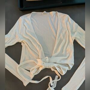 White Reformation Wrap Top